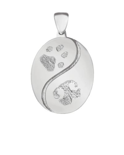 Pet Swirl Print Sterling Keepsake Pendant